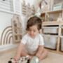 Personalised Wooden Farm Tractor Toy With Trailer And Animals, thumbnail 9 of 12