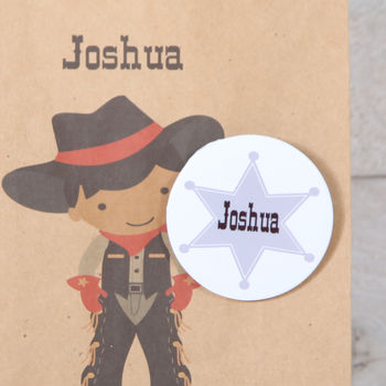 Personalised Cowboy Party Bags, 4 of 4