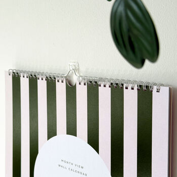 2026 A4 Or Large A3 Monthly Wall Calendar | Candy Stripes, 10 of 10