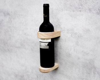 Luxury Oak Wall Mounted Wine Bottle Holder, 4 of 7