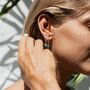 Asri Natural Stone Huggie Hoop Earrings, thumbnail 2 of 4