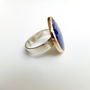 Lapis Lazuli Gemstone Ring Set In 9ct Gold And Silver, thumbnail 4 of 5