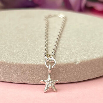 Sterling Silver Mini Starfish Bracelet, 4 of 12