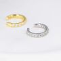 Minimalist Cz Ear Cuff In Sterling Silver, thumbnail 6 of 11