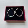 Oval Open Hoop Earrings, thumbnail 2 of 2