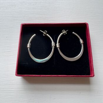 Oval Open Hoop Earrings, 2 of 2