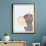 Elephant With Gold Ears And Flower Crown Art Print, thumbnail 2 of 4