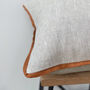Terracotta Edge Linen Cushion Cover, thumbnail 5 of 5