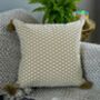 Wabi Sabi Recycled Cotton Cushion Cover In Herb, thumbnail 1 of 5