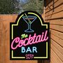 Neon Cocktail Bar. Personalised Bar Sign, thumbnail 1 of 10