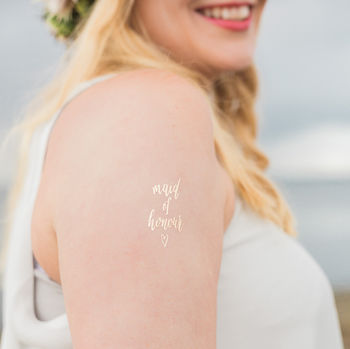 Bride's Besties Hen Party Gold Temporary Tattoos, 3 of 5