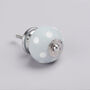 G Decor Pastel Grey White Handmade Ceramic Door Knobs, thumbnail 4 of 8