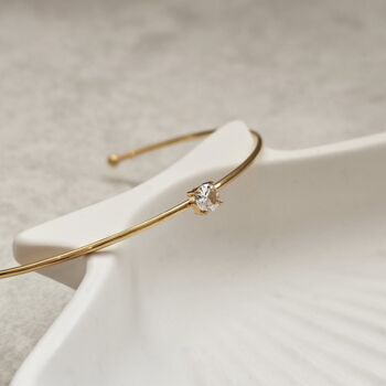 Dainty Solitaire Bangle, 3 of 7