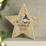 Personalised Gonk Christmas Wooden Star Ornament, thumbnail 3 of 3