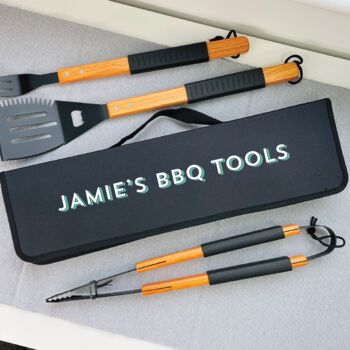Personalised BBQ Tools Shadow Tool Set, 2 of 4