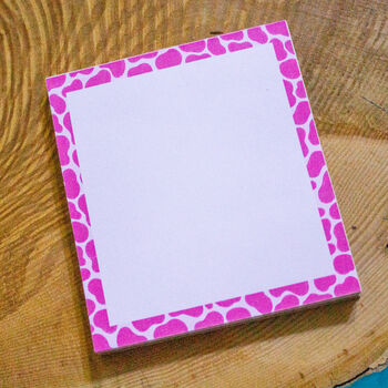 Pink Cow Print Memo Pad, 5 of 7