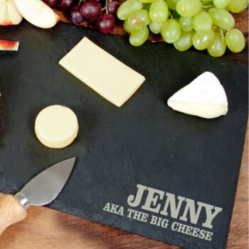 Personalised Big Cheese Slate Serving Board, 4 of 5