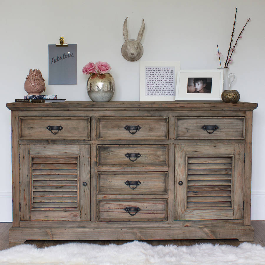 reclaimed wood sideboard by primrose & plum | notonthehighstreet.com