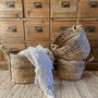Neutral Jute Basket With Handles Three Sizes, thumbnail 3 of 5