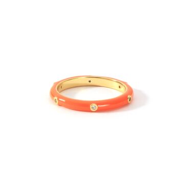 Gold Plated Crystal And Enamel Stacker Rings, 3 of 6