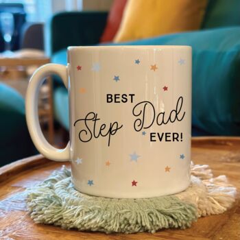 Personalised Scattered Star Best Step Dad Ever Mug, 3 of 4