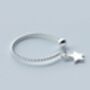 Sterling Silver Catch A Star Midi Ring, thumbnail 1 of 4