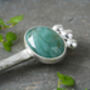 12.8ct Natural Emerald Hair Pin In Sterling Silver, thumbnail 4 of 4