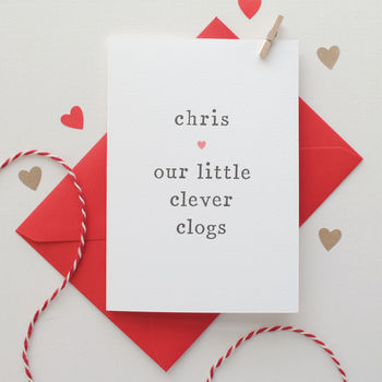 'Our Little Clever Clogs' Congratulations Card, 3 of 3