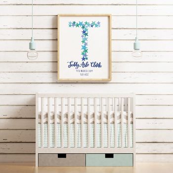 Personalised Baby Boy Birth Details Print, 3 of 4