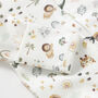 Boho Safari Animals Organic Cotton Baby Sleepsuit, thumbnail 2 of 2