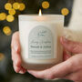 Christmas Gift For Couple Botanical Frosted Candle, thumbnail 1 of 10