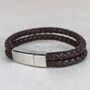 Leather Personalised Men's Bracelet, thumbnail 5 of 12