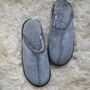 Men's Sheepski Slippers Grey, thumbnail 2 of 5