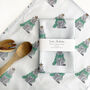 British Shorthair Cat Christmas Cotton Tea Towel, thumbnail 1 of 5