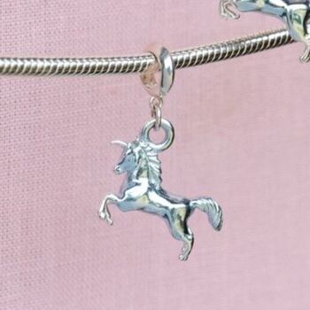 Sterling Silver Unicorn Charm, 4 of 8