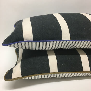 Monochrome Striped Cushion, 2 of 5