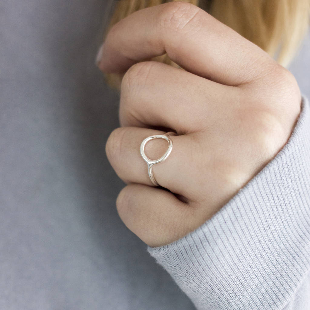 Sterling Silver Open Circle Ring By Fawn And Rose Notonthehighstreet