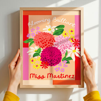 Personalised Teacher Thank You Gift – Blooming Brilliant Print, 2 of 9