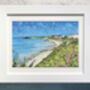 Falmouth, Castle Beach, Cornwall Collage Art Print, thumbnail 1 of 5