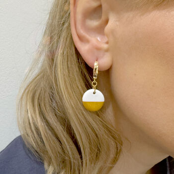 Lillia Gold Polymer Clay Earrings, 4 of 5