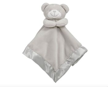 Embroidered Pink Bear Baby Comforter, 5 of 6