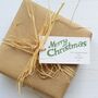 10 Personalised Merry Christmas Gift Tags, thumbnail 1 of 4