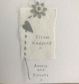 Personalised Silver Wedding Card, 2 of 3