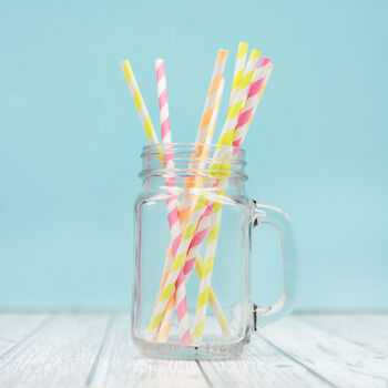 Colourful Neon Stripe Party Straws, 4 of 10
