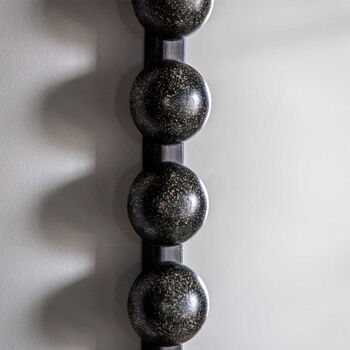 Vittoria Black Bobble Beaded Oval Mirror, 3 of 3