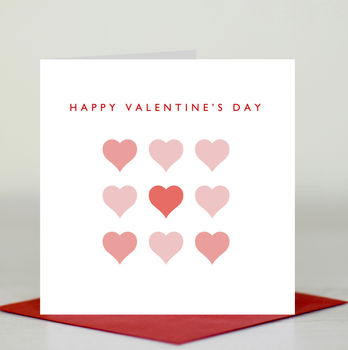 Happy valentine's day 'happy Valentine's Day' Hearts Card By Loveday Designs