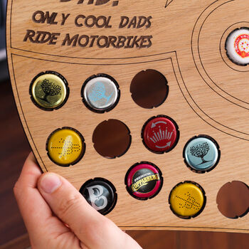 Personalised Motorbike Helmet Bottle Cap Collector Dad, 4 of 4