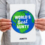 'World's Best Aunt' Personalised Notebook, thumbnail 1 of 5