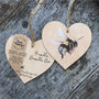 Bumble Bee Wooden Hanging Heart Decoration, thumbnail 3 of 3