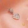 60th Years Necklace Silver Pendant With Rose Gold Flower Detail, thumbnail 1 of 5